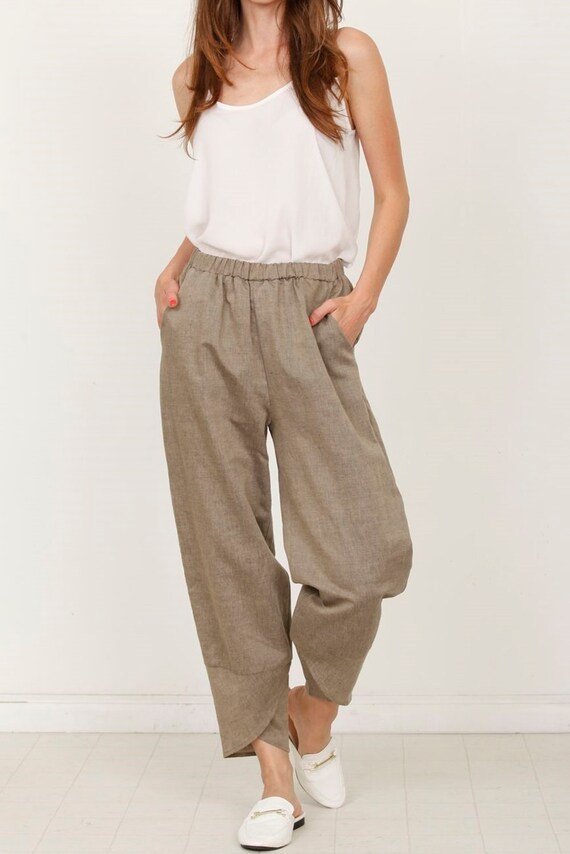 Mocha Tulip Hem Pants S to 3X Etsy