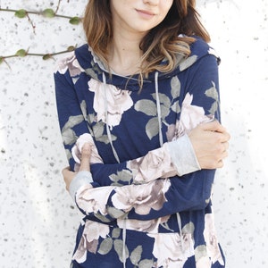 Floral Print Hoodie