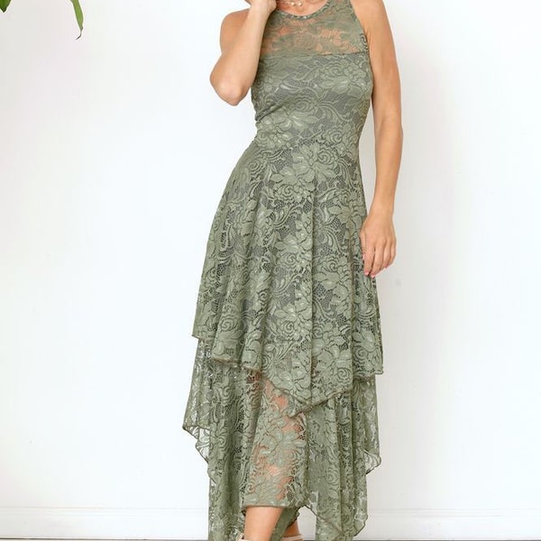 Lace Maxi Dress - Etsy