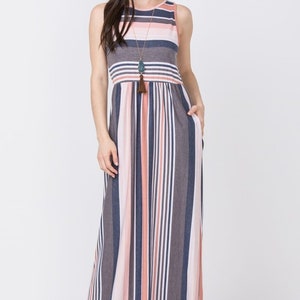 Vintage Stripe Maxi Dress