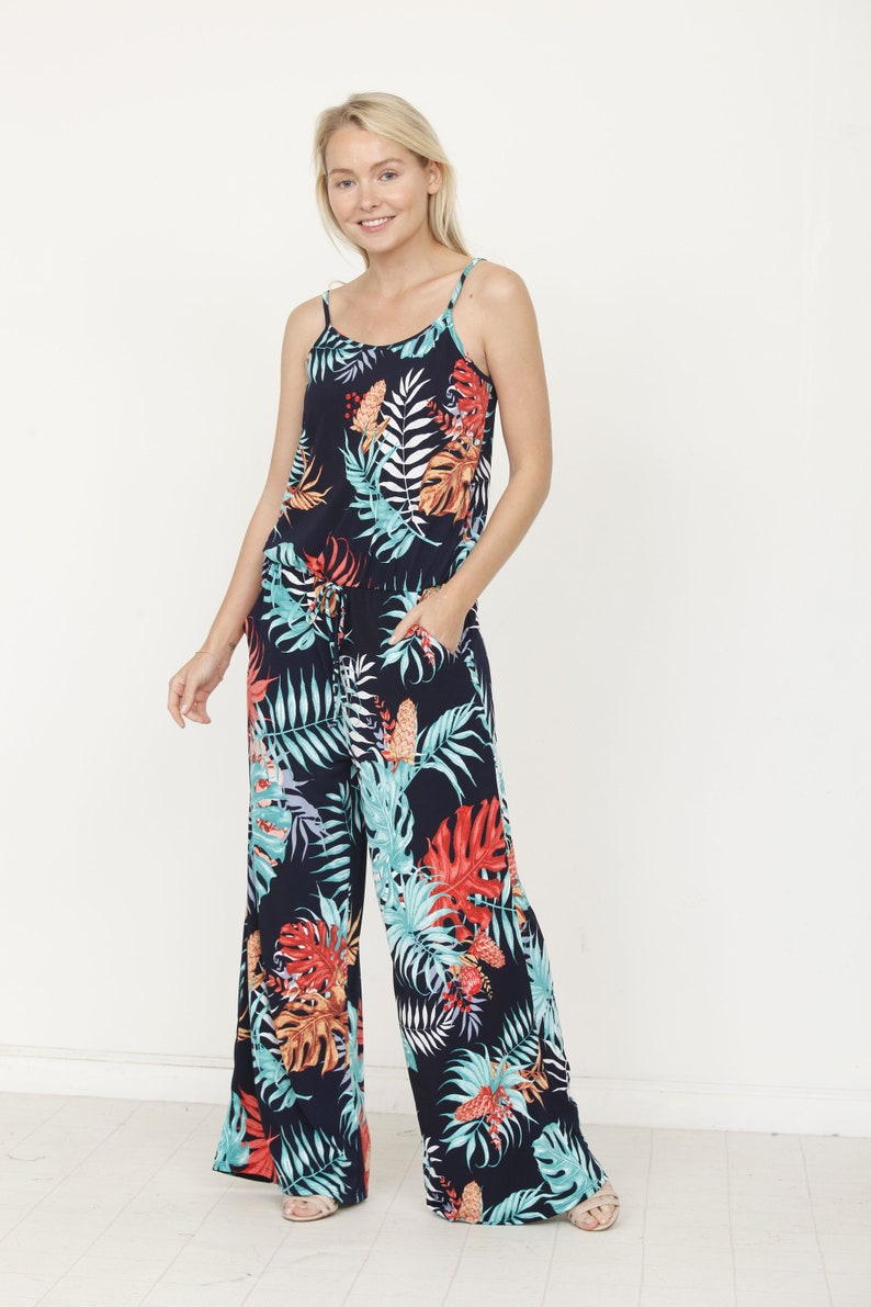 Trina Tropics Leaf Jumpsuit (Multiple Colors) main image 0