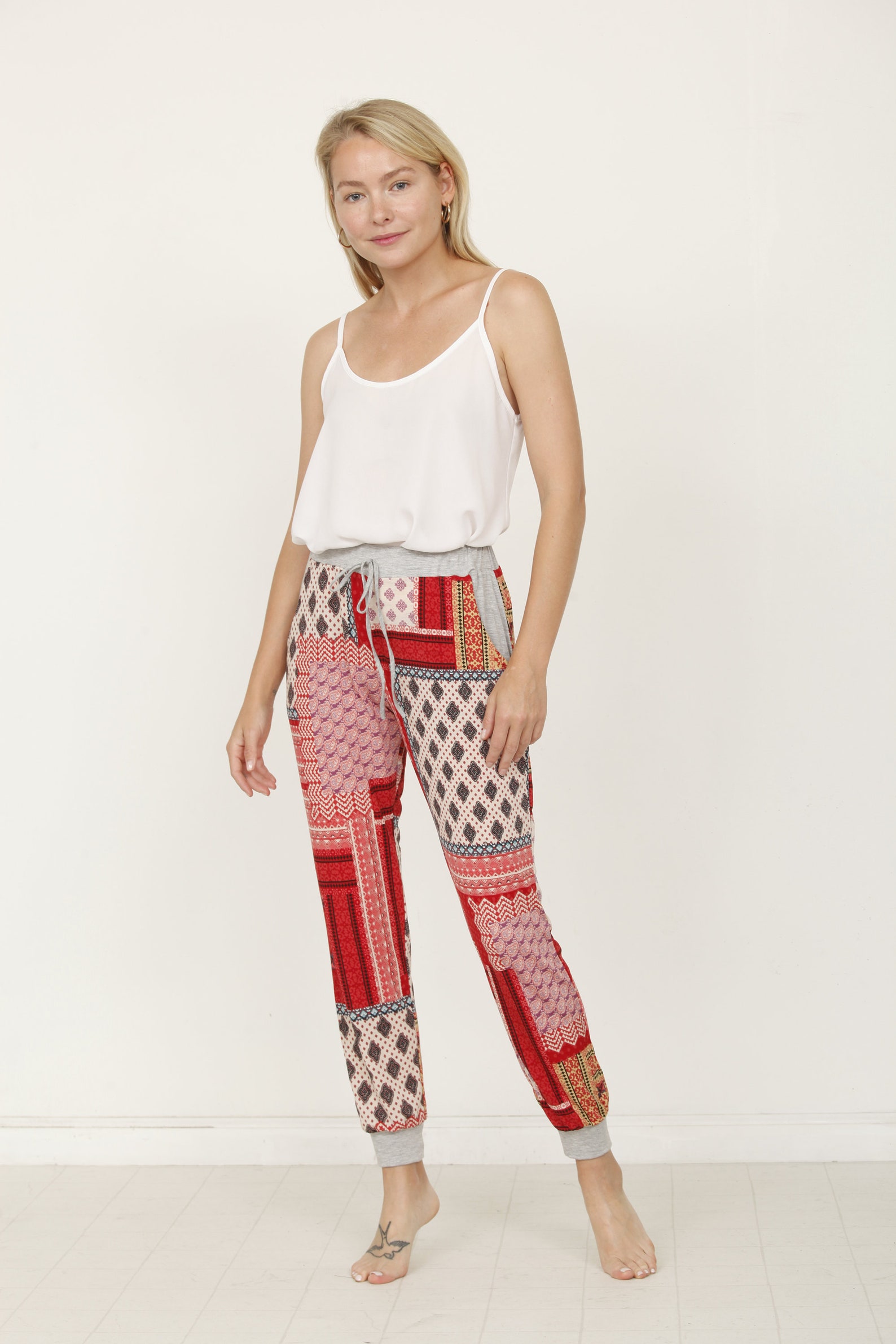 quilted joggers womens