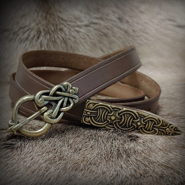 Leather VIKING belt BELTS for Re-enactors Living History Fittings Strap End Buckle Vikings