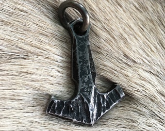 THOR'S HAMMER Iron PENDANT Mjollnir Viking Norse Thor Thor's hammer Necklace Steel Hand-Forged Made Pagan Jewellery