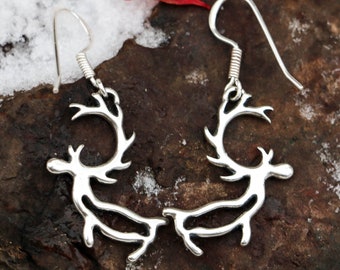 PORO, Sami reindeer, earrings silver 925 - Sami Shaman, earrings silver 925 Sampi Lapland Laponia Shamanic