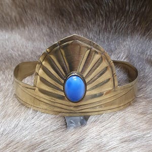 Brass Ancient Crown with Glass