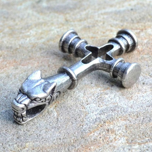 Pewter Fenrir Wolf Pendant