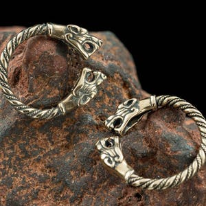 Viking WOLF Head BRONZE Ring Celtic Pagan Jewelry Jewellery Rings Asatru Iceland Artisan image 7