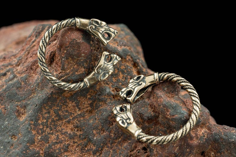 Viking WOLF Head BRONZE Ring Celtic Pagan Jewelry Jewellery Rings Asatru Iceland Artisan image 7
