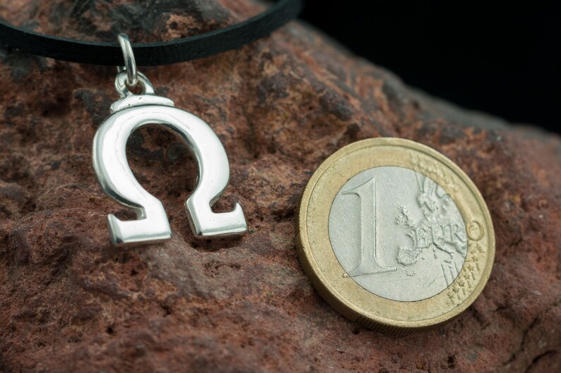 OMEGA Silver Pendant Necklace Charm Amulet Talisman Greek Etsy