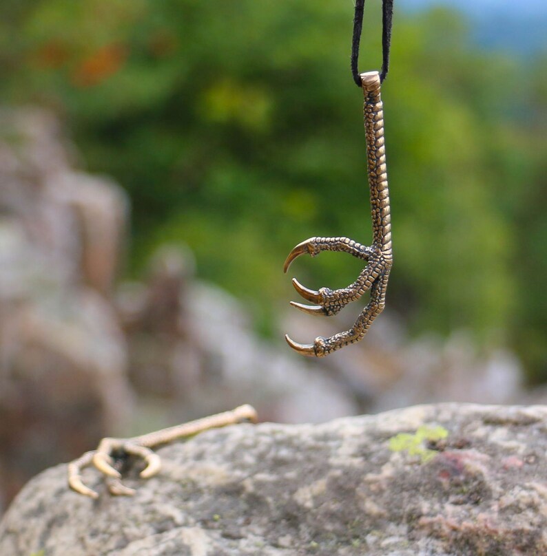 Handmade Eagle Talon Keychain In Pewter Metal Animal Claw Key - Foto 3