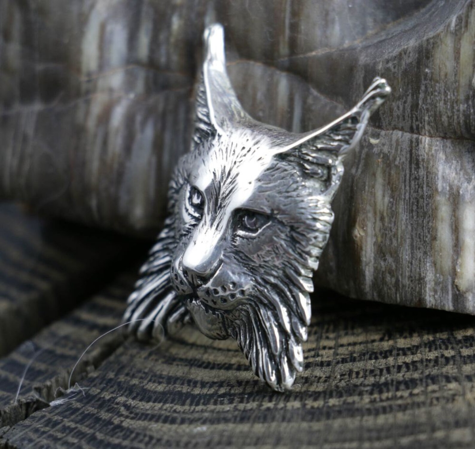 LYNX Sterling Silver PENDANT Necklace Charm Jewellery Jewelry Etsy