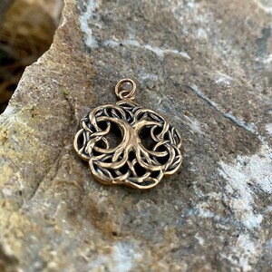 CELTIC TREE of LIFE Bronze Pendant Pagan Knotted Amulet Necklace Jewel Jewelry Jewellery Irish Scottish Forest Wood Tribal Fantasy image 4