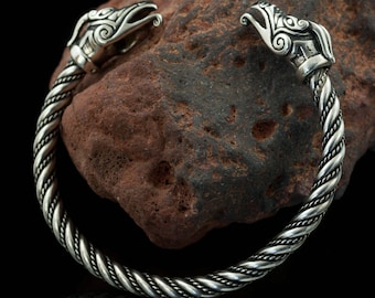 Sterling Silver Dragon Head Twisted Bracelet