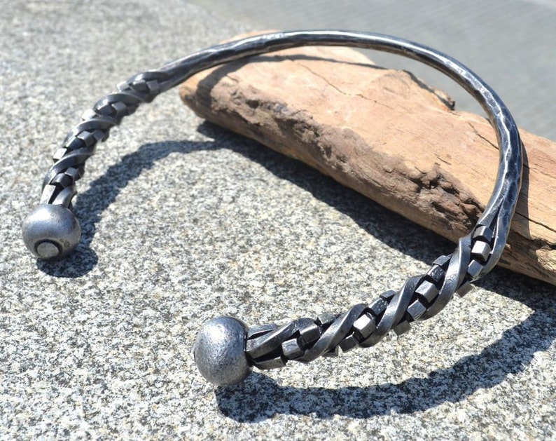 CUBIC Hand CELTIC TORC Iron Torques Hammered Jewellery Etsy