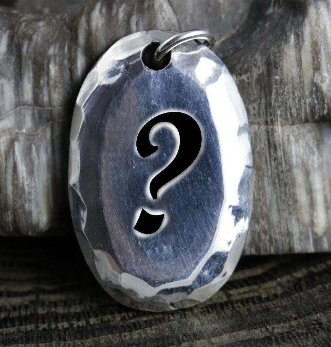 Sterling Silver Rune Pendant - Custom Engraving - Etsy