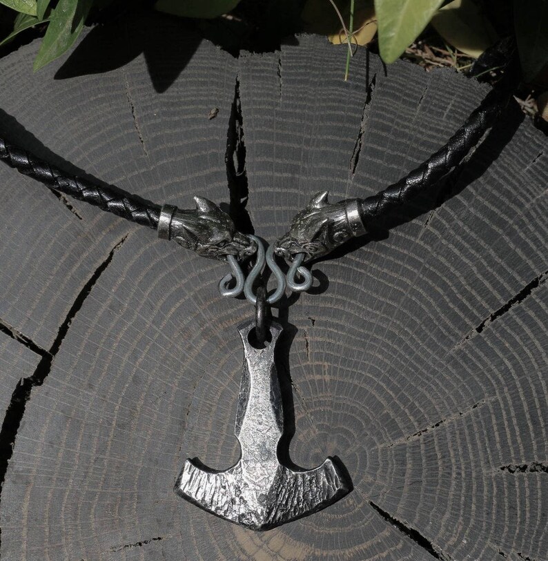 MJOLLNIR Thor's HAMMER Leather Bolo Necklace Etsy