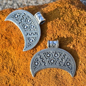 Silver Lunitsa Lunula pendant silver slavic pendant for fertility jewellery