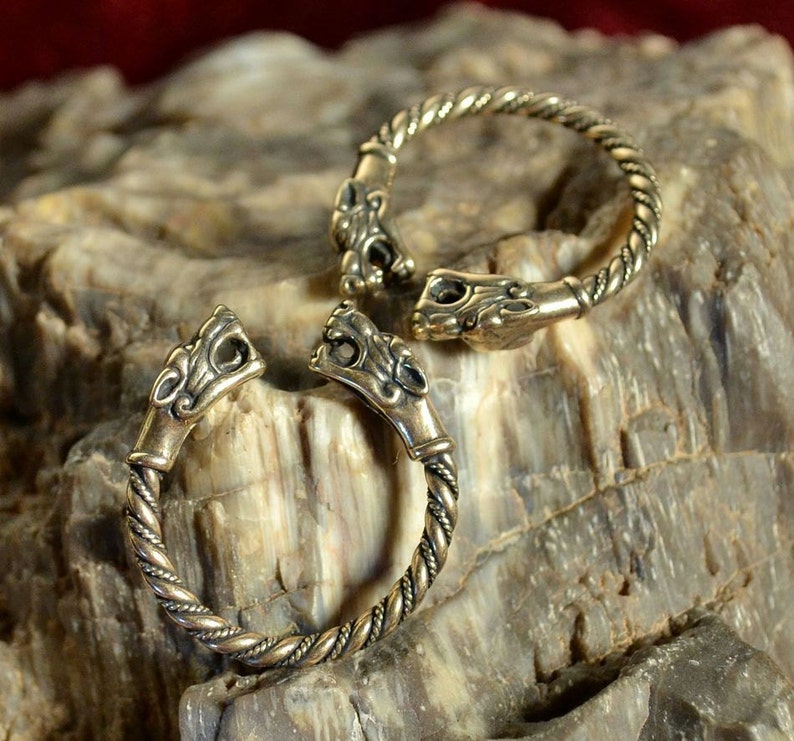 Viking WOLF Head BRONZE Ring Celtic Pagan Jewelry Jewellery Rings Asatru Iceland Artisan image 3