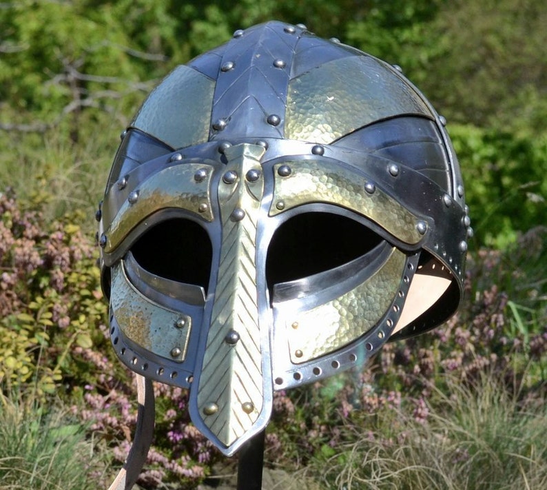 ARNGRIM viking helmet Re-enacting 2 mm Vikings Norse Helm | Etsy