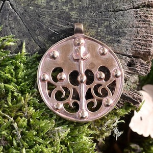 Celtic La Tene Dragon or Boar Bronze Pendant, locality of Skryje central Bohemia Celts Museum Copy Replica Re-enactment Sca Pagan Necklace