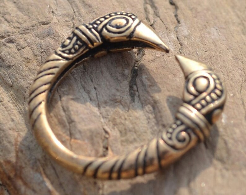 VIKING RAVEN RING Bronze Adjustable Mammen Style Pagan Crow Norse Artisan Jewelry by Wulflund image 2