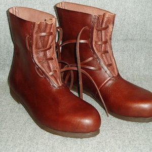 SHOES, medieval, 15th century Middle Ages Gothic Boots Leather Sca Larp reenactment