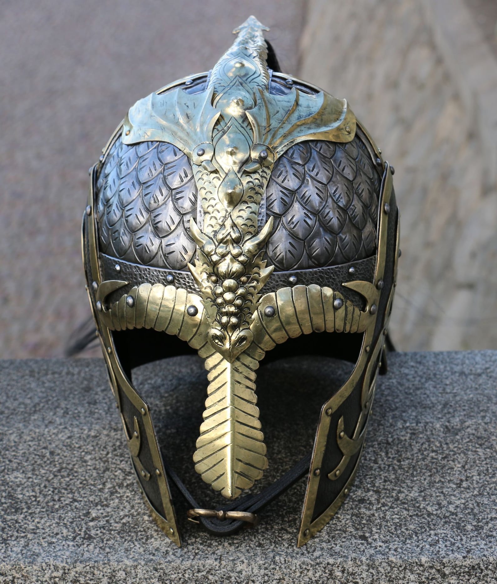 WYVERN Fantasy Dragon Helmet Metal Steel Decorated Face Mask Etsy