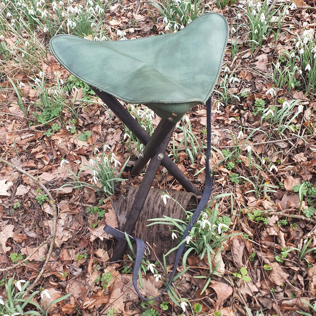 Leather Bushcraft Folding Tripod Chair - Etsy