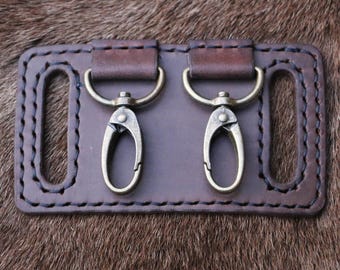 Presilla de cuero con mosquetones