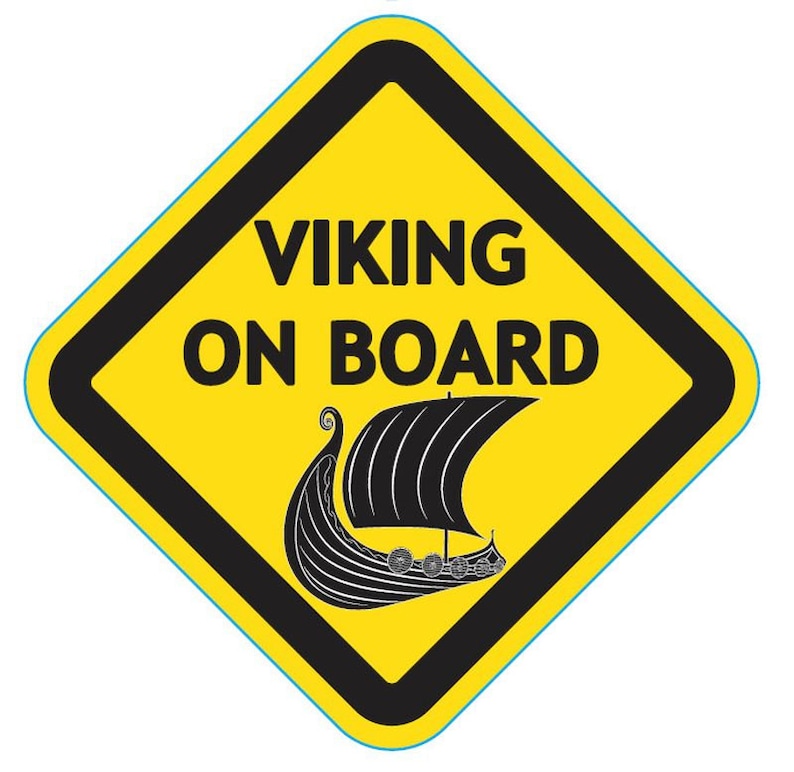 VIKING ON BOARD Car Sticker Stickers Vikings Pagan Pagans Etsy