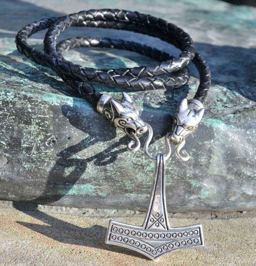 THOR HAMMER Viking Sterling Silver Pendant Denmark Necklace Pagan