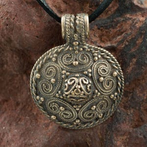 VIKING PENDANT Stora Ryk Färgelanda Sweden BRONZE Museum Replica Filigree Vikings Norse Jewellery Jewelry Necklace Re-enactment Copy History