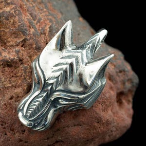 WARG Viking Wolf Sterling Silver Animal Pendant Necklace Amulet Talisman Vikings Norse Pagan Howling Jewel Fenrir Jewelry Jewellery Asatru
