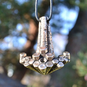 Bronze Thor Hammer Thor&#39;s FANTASY Mjöllnir Viking Pendant Pagan Jewelry Jewellery Thors Hammers Iceland Celtic Norse Jewels Basalt Rock