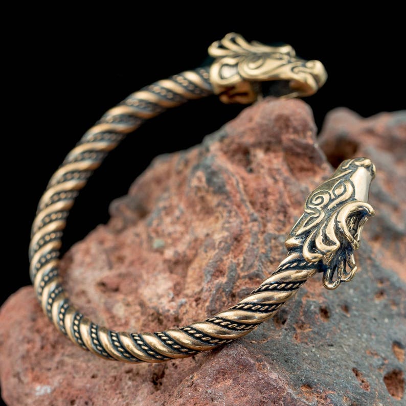 FIANNA Deer Bracelet Viking Jewelry Bronze Braided Bangle - Etsy