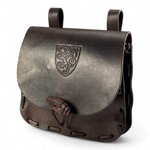 LEATHER MEDIEVAL BAG for belts Middle Ages Pouch Coins purse Larp Costume Accessory re-enactment brown pouches Pirate Cosplay equipment