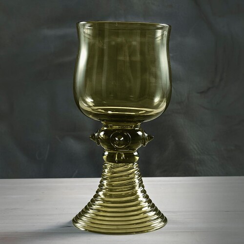 Medieval Wine Glass Historical Goblet Handmade of Forest Glass Etsy