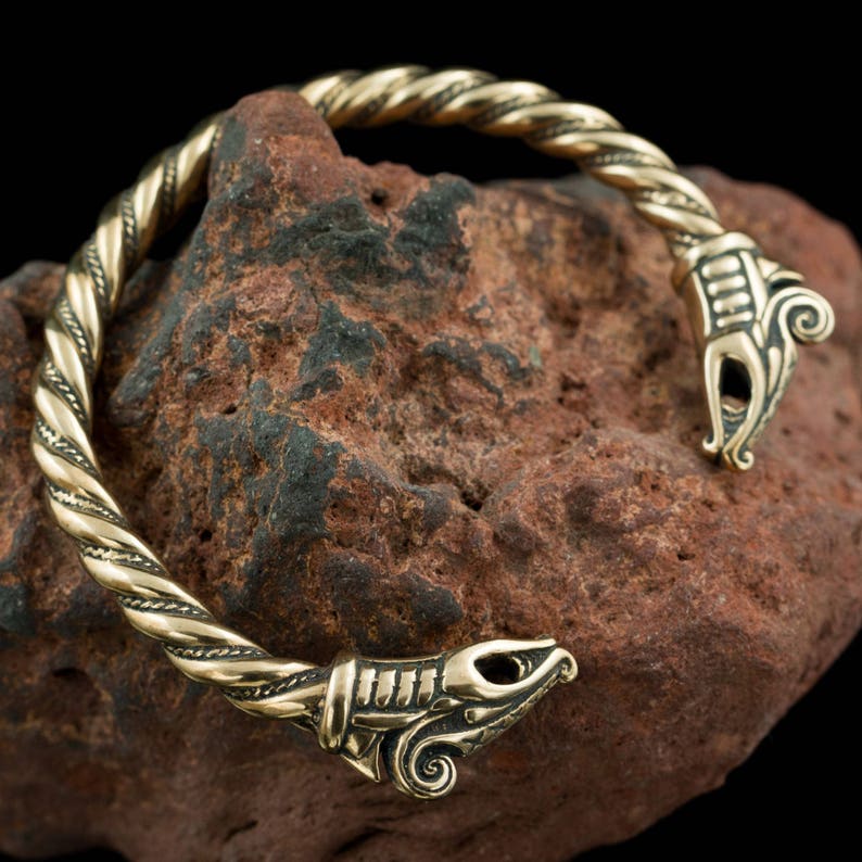 RAGNAR Bronze Viking Bracelet Vikings Dragon Norse Jewelry Etsy