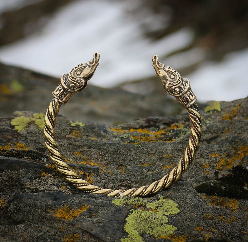 MIDGARDSORMR Viking Bracelet Brass Norse Jewelry Jewellery Etsy