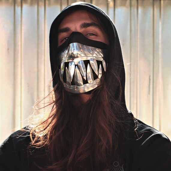 Zombie Metal Mask Face Mask With Airholes in Zombie Design Etsy