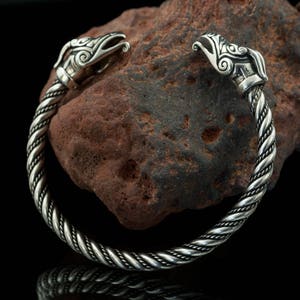 BRACCIALE intrecciato DRAIG CELTIC con un drago Argento sterling Celti Gioielli pagani Gioielli Braccialetti da polso Draghi
