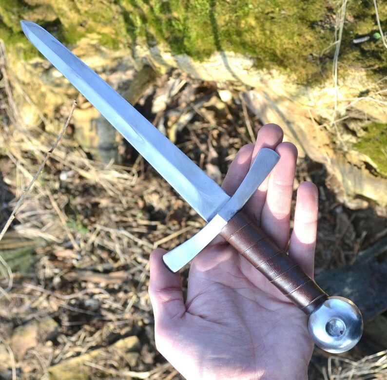 Medieval DAGGER With Pommel Leather Hilt Middle Ages BLUNT for Etsy