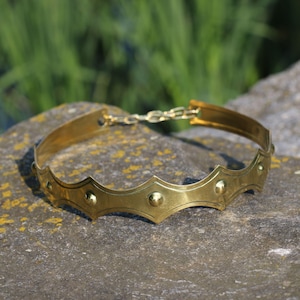 KONINKLIJKE KROON messing koning koningin prins prinses Royal Lady diadeem tiara verstelbare historische periode re-enactment kostuum outfit LARP godin