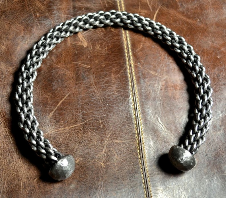 STEEL TORC Braided Celtic Torques Torque Hand Hammered Etsy