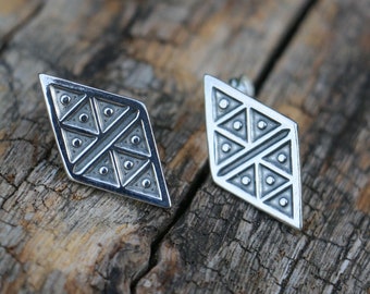 KAZI silver earrings medieval inspiration Early Middle Ages Pagan Slavic Viking Anglosaxon sterling jewelry jewellery modern Vikings norse