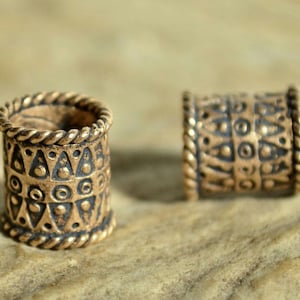 VIKING BEARD RING Bronze Bead Accessory Re-enactment Reenactment