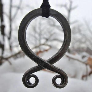 Forged Viking Troll Cross Pendant