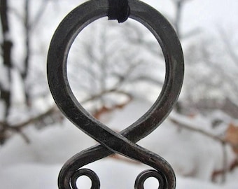 Forged Viking Troll Cross Pendant