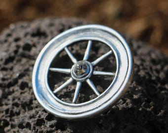 Ciondolo Taranis Wheel in argento sterling